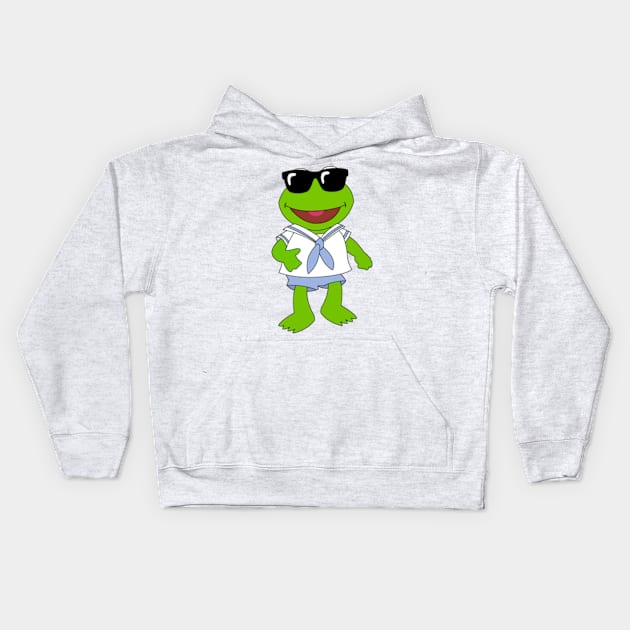 Cool Baby Kermit Kids Hoodie by LuisP96